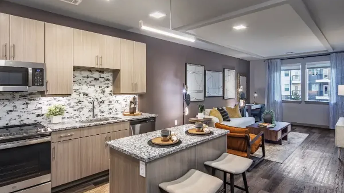 Modern apartment interior representing a free apartment locator helping Texas renters compare rental homes
